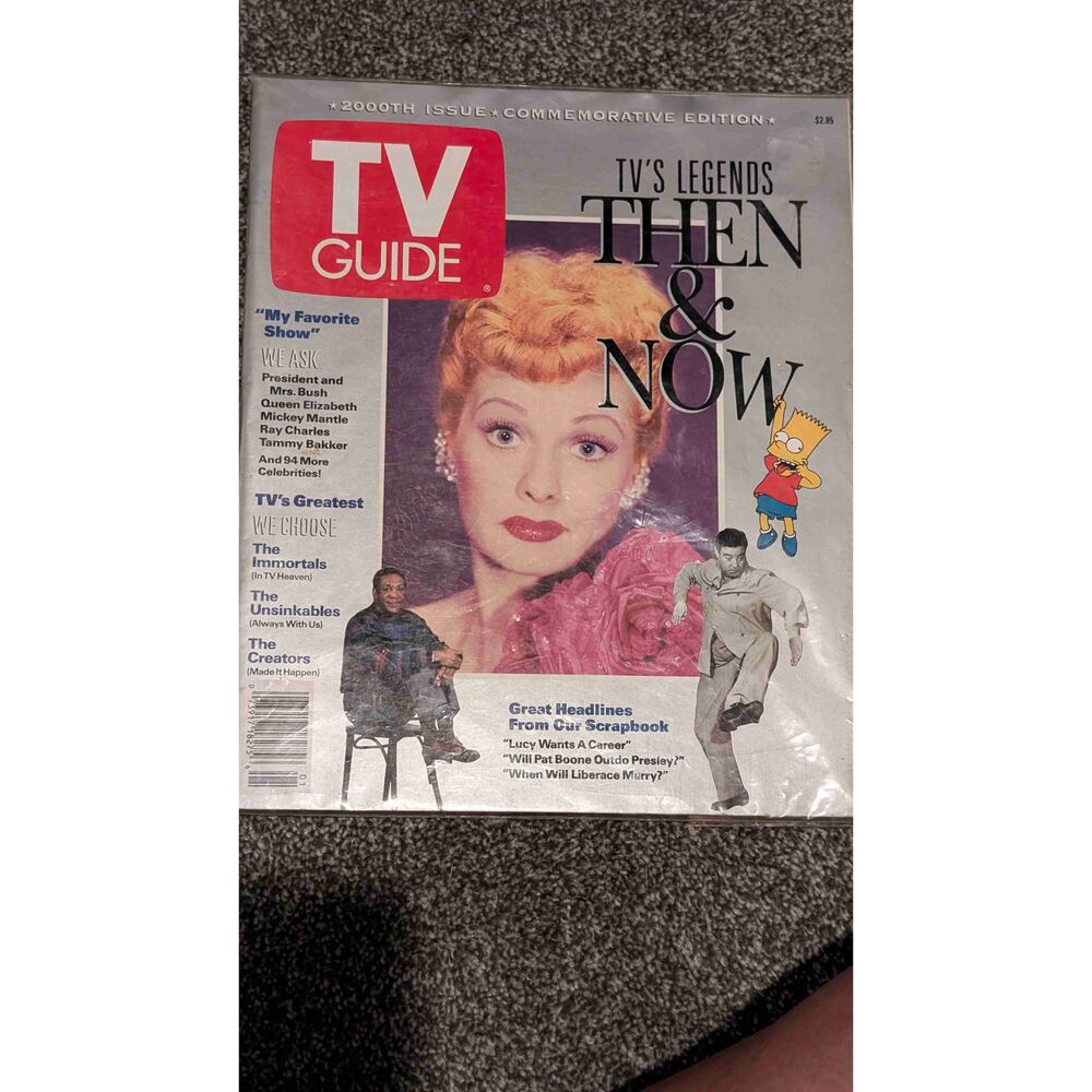 TV Guide 2000th Issue Commemorative Magazine Legends Then Now Bush